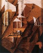 Juan Gris The still life having bottle oil painting artist